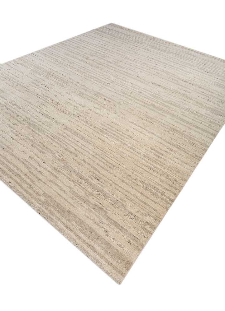 aprezo ivory wool hand knotted Rug - FloorShot