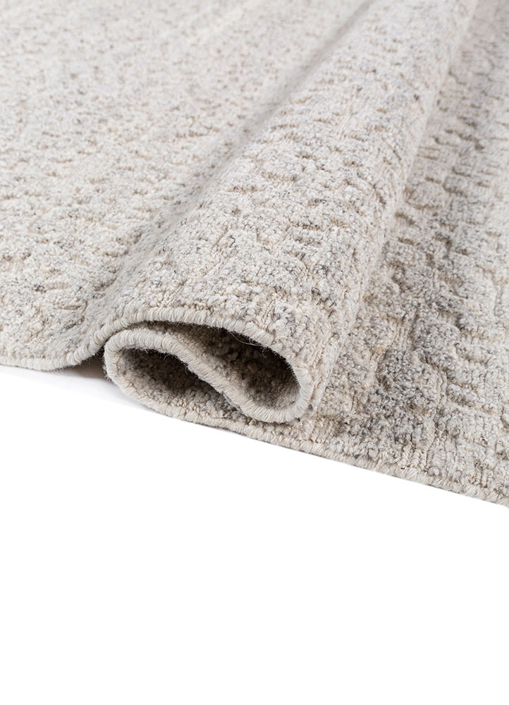 aprezo ivory wool hand knotted Rug - FloorShot