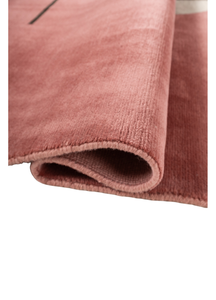 sthir red and orange wool hand knotted Rug - FloorShot