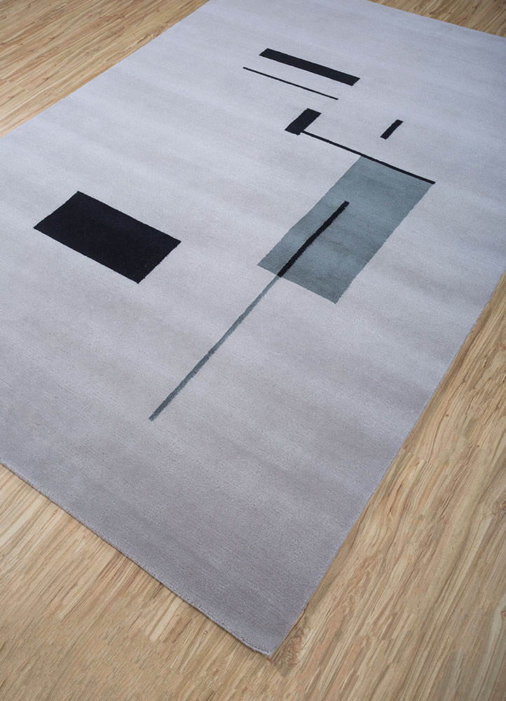 sthir ivory wool hand knotted Rug - FloorShot