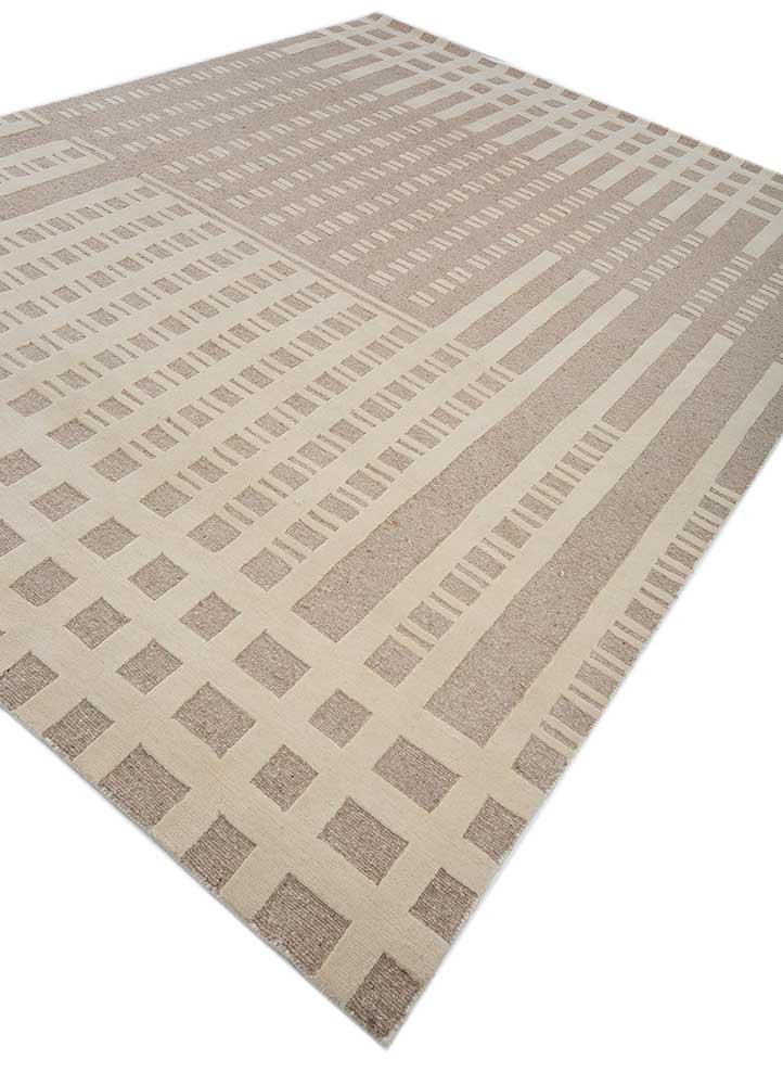 manifest beige and brown wool hand knotted Rug - FloorShot