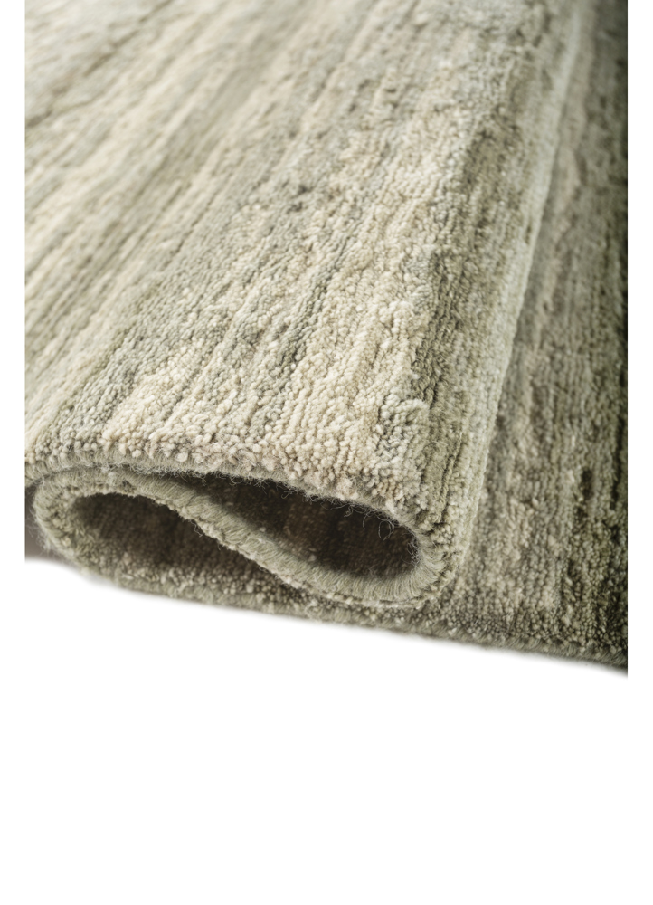 aprezo green wool hand knotted Rug - FloorShot