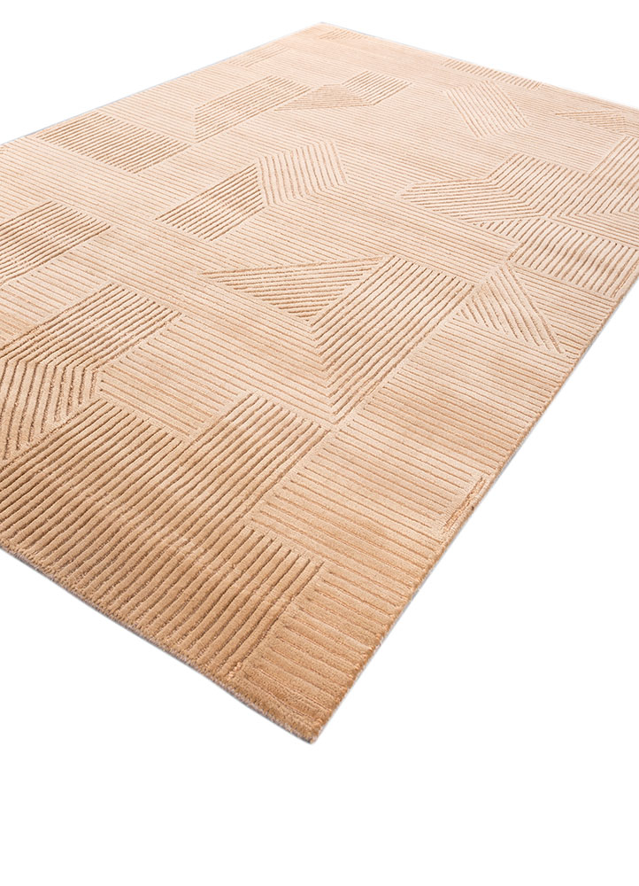 azalea gold wool hand knotted Rug - FloorShot