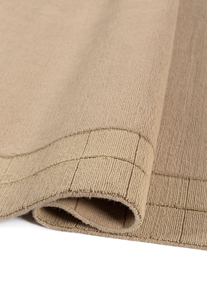 sthir gold wool hand knotted Rug - FloorShot