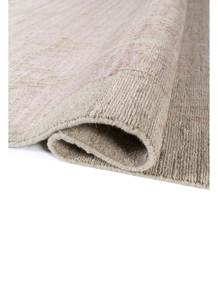 aprezo beige and brown nylon hand knotted Rug - FloorShot