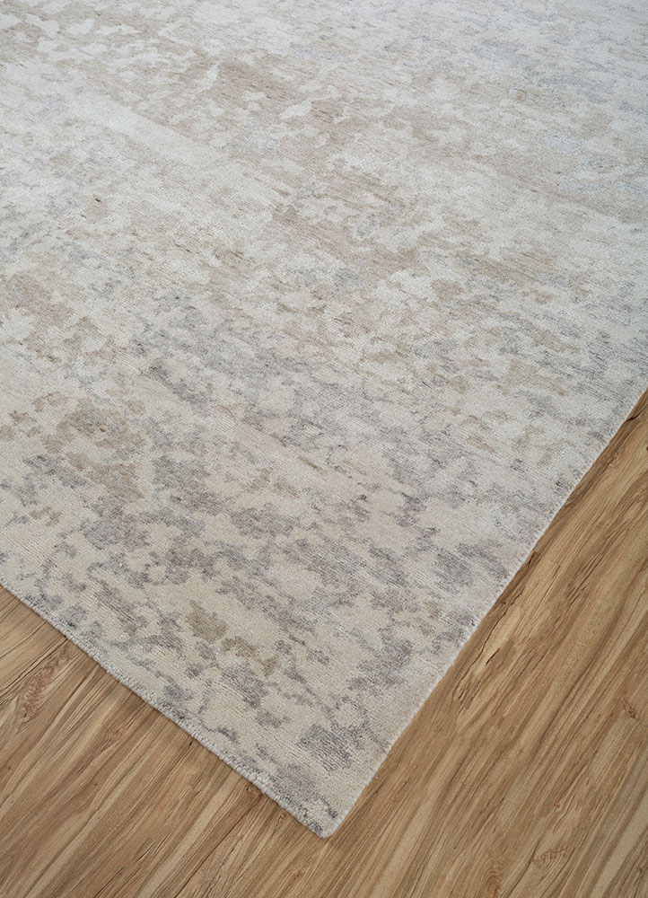 uvenuti grey and black wool hand knotted Rug - FloorShot