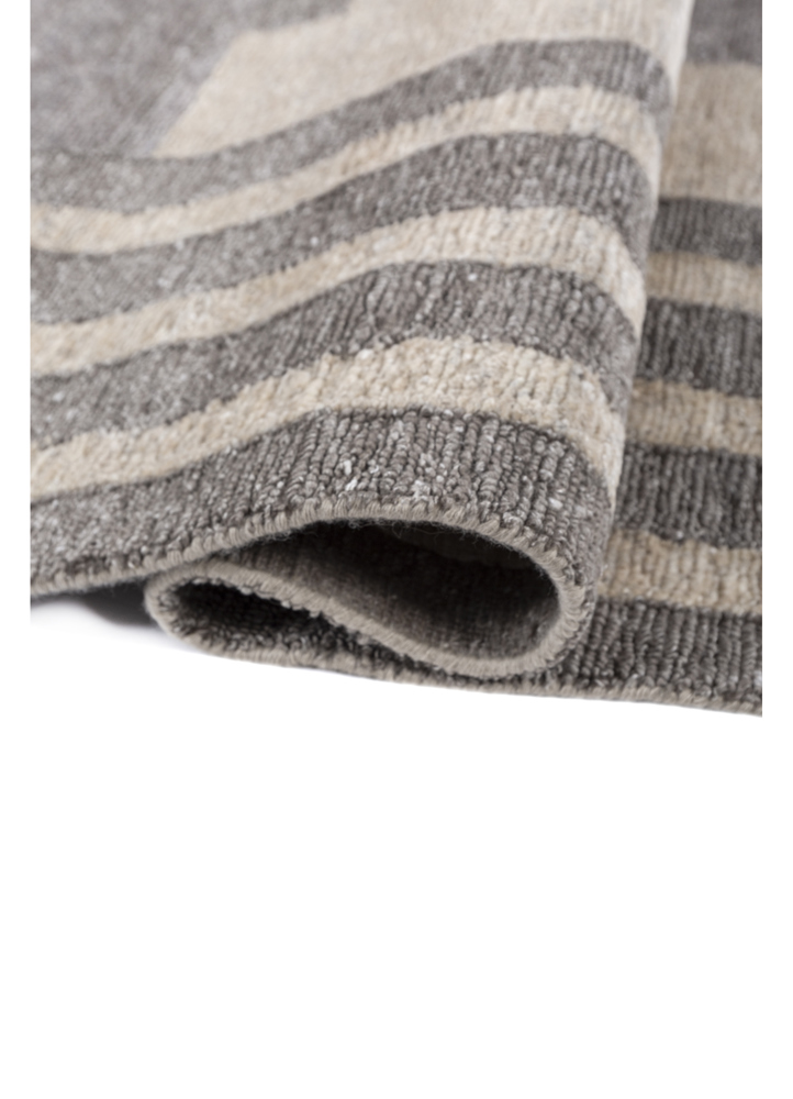 blythe ivory wool hand knotted Rug - FloorShot