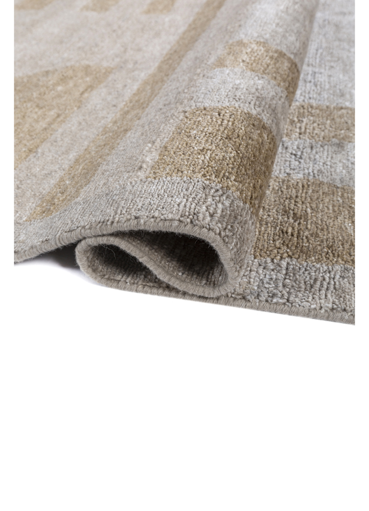 blythe grey and black wool hand knotted Rug - FloorShot