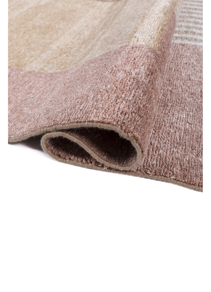 blythe red and orange wool hand knotted Rug - FloorShot