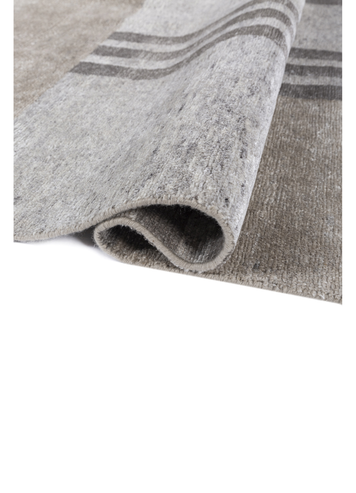 blythe grey and black wool hand knotted Rug - FloorShot