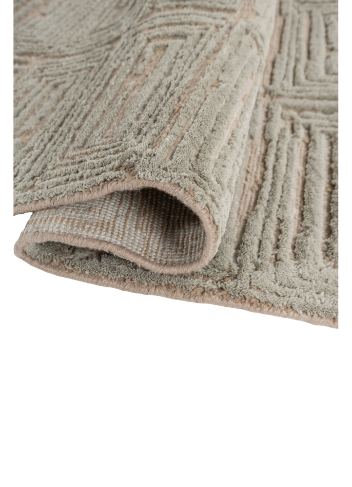 blythe beige and brown acrylic hand knotted Rug - FloorShot