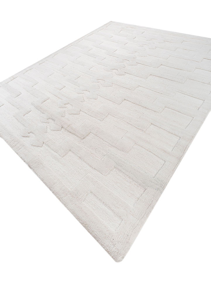zuri ivory polyester hand knotted Rug - FloorShot