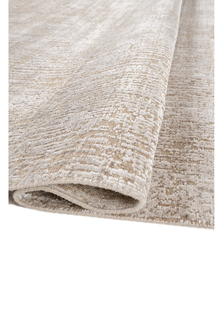 entropy ivory wool and bamboo silk hand knotted Rug - FloorShot