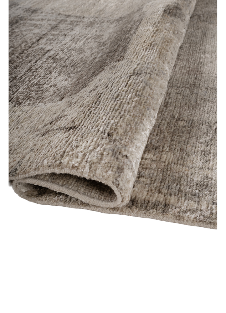 aprezo ivory wool and bamboo silk hand knotted Rug - FloorShot