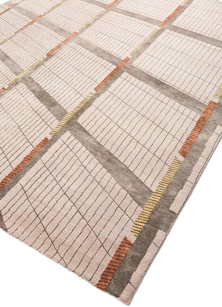 jaipur wunderkammer pink and purple wool and bamboo silk hand knotted Rug - FloorShot