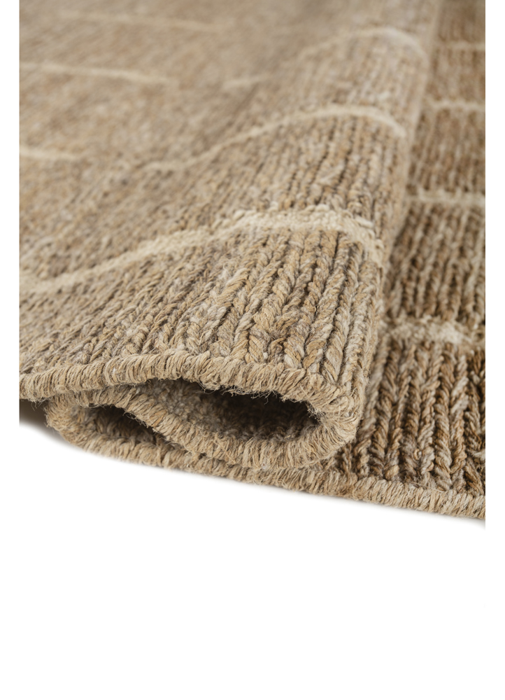 hula beige and brown jute and hemp hand knotted Rug - FloorShot