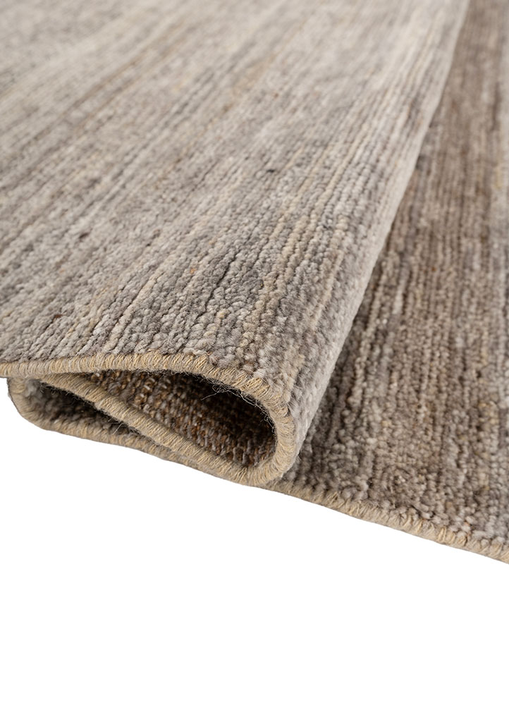 blythe beige and brown afghan wool and jute hand knotted Rug - FloorShot