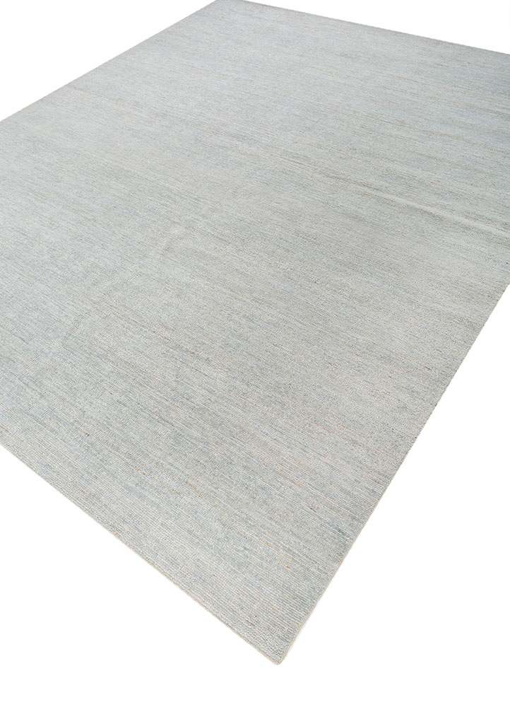 blythe blue afghan wool and jute hand knotted Rug - FloorShot
