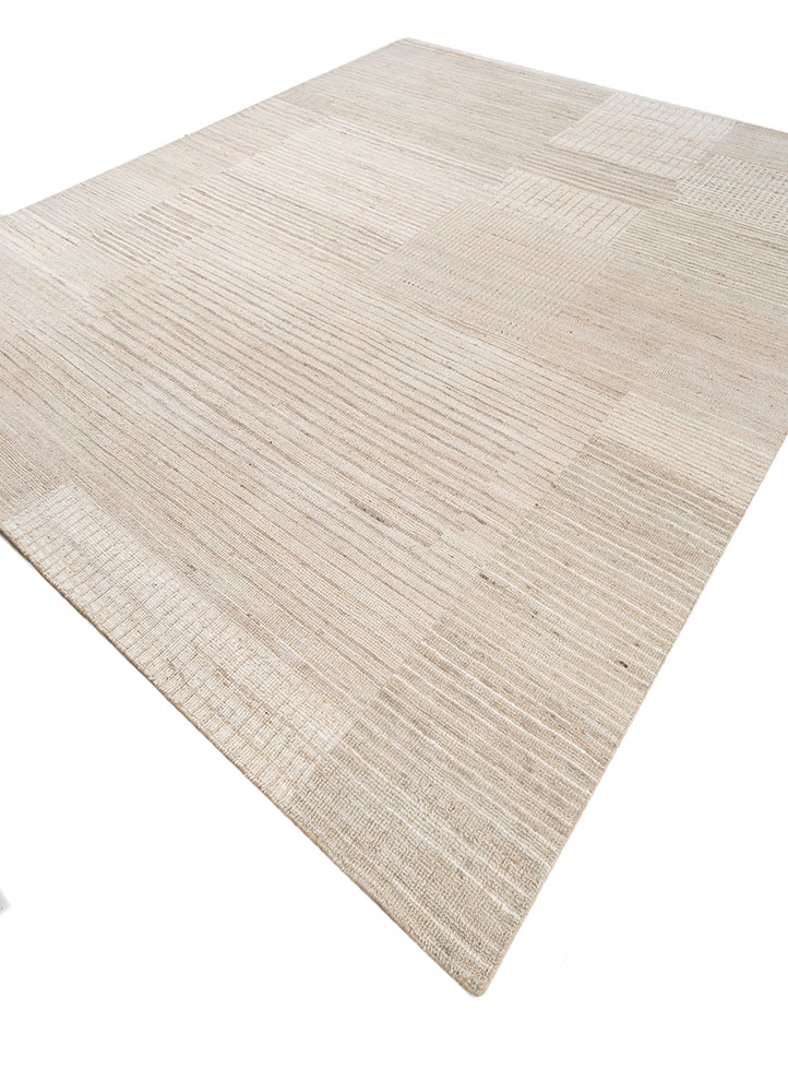 blythe ivory wool hand knotted Rug - FloorShot