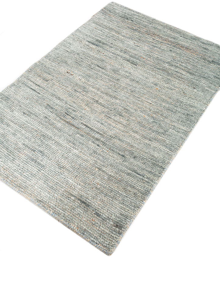 aprezo blue wool hand knotted Rug - FloorShot