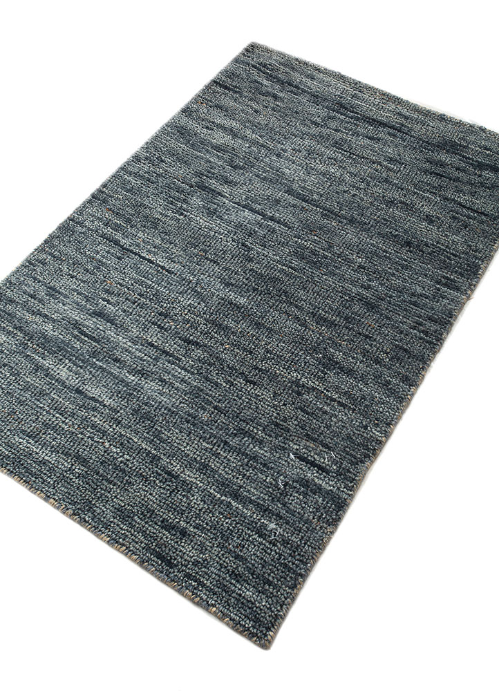 aprezo blue wool hand knotted Rug - FloorShot