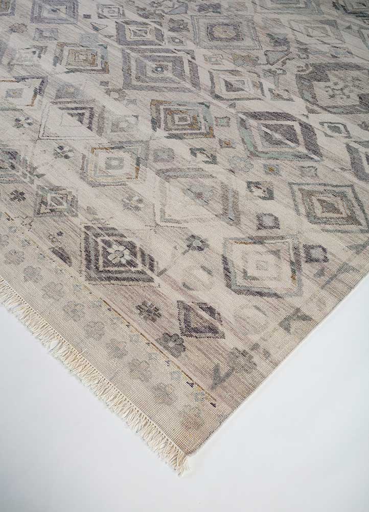 thyme ivory wool hand knotted Rug - FloorShot