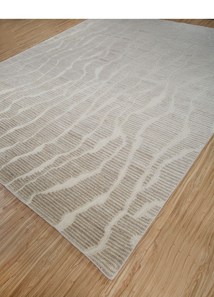 manifest ivory wool hand knotted Rug - FloorShot