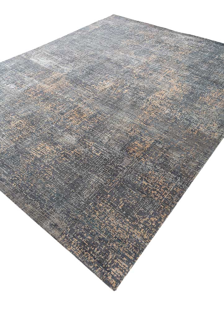 uvenuti blue wool hand knotted Rug - FloorShot