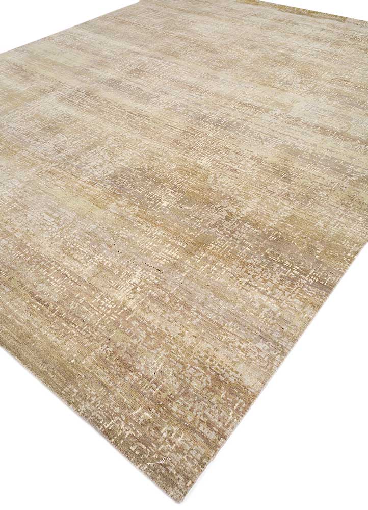 uvenuti beige and brown wool hand knotted Rug - FloorShot