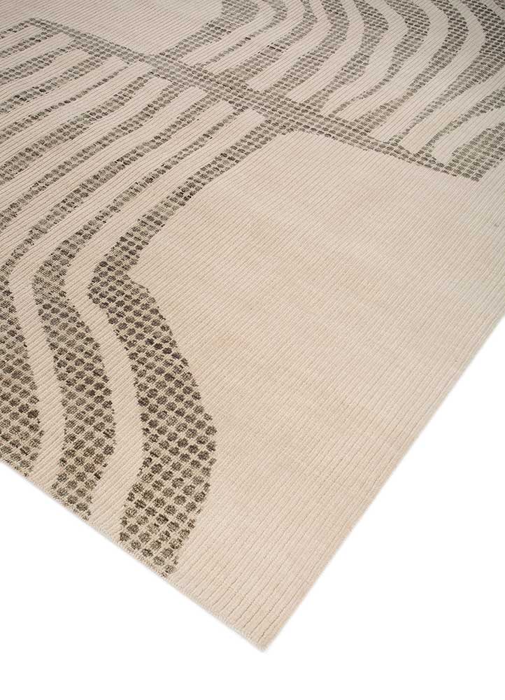 thyme ivory wool hand knotted Rug - FloorShot