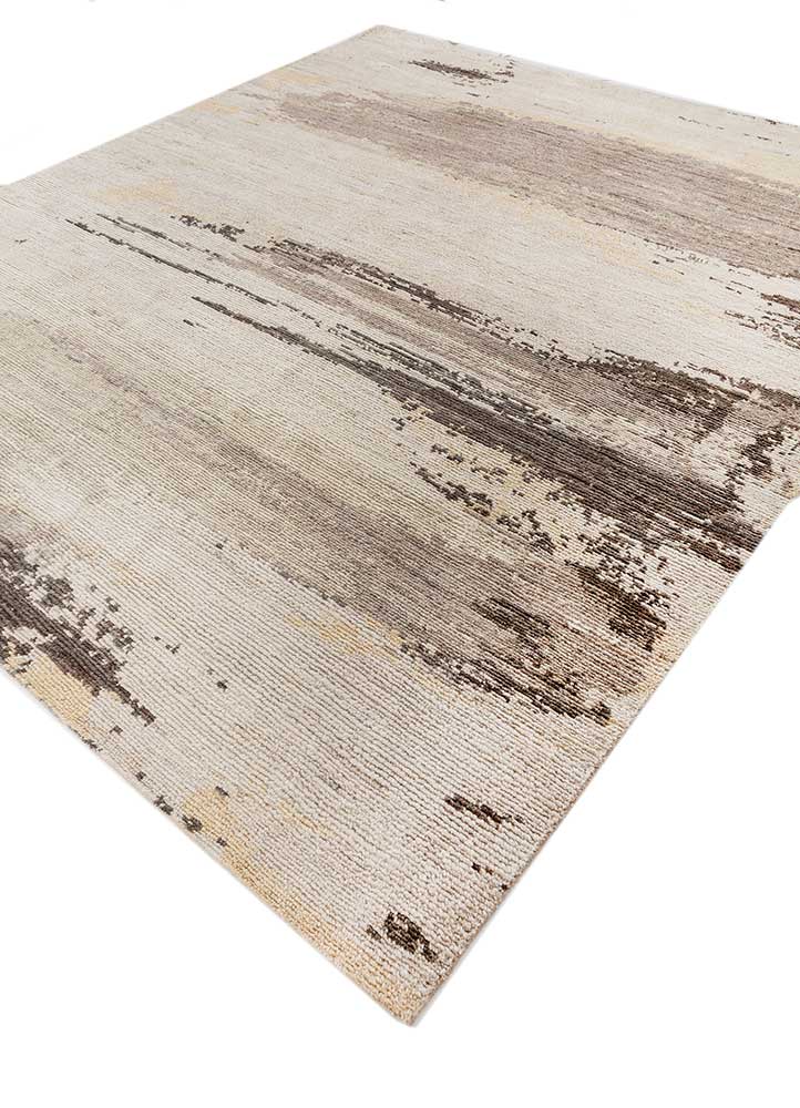 entropy grey and black wool hand knotted Rug - FloorShot