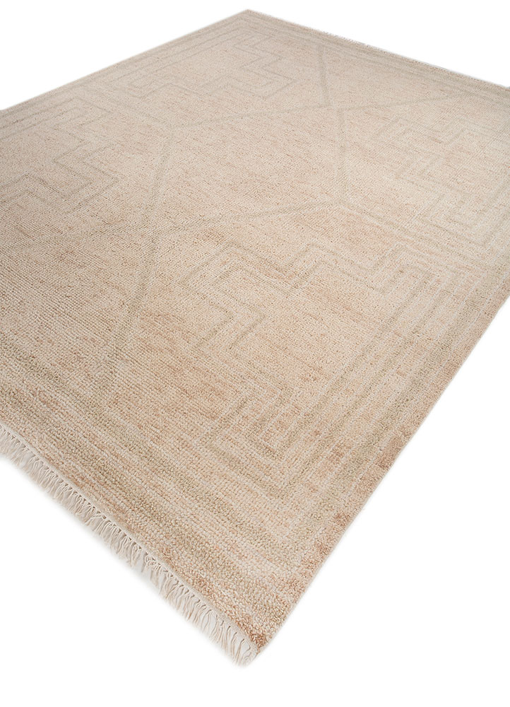 thyme pink and purple wool hand knotted Rug - FloorShot