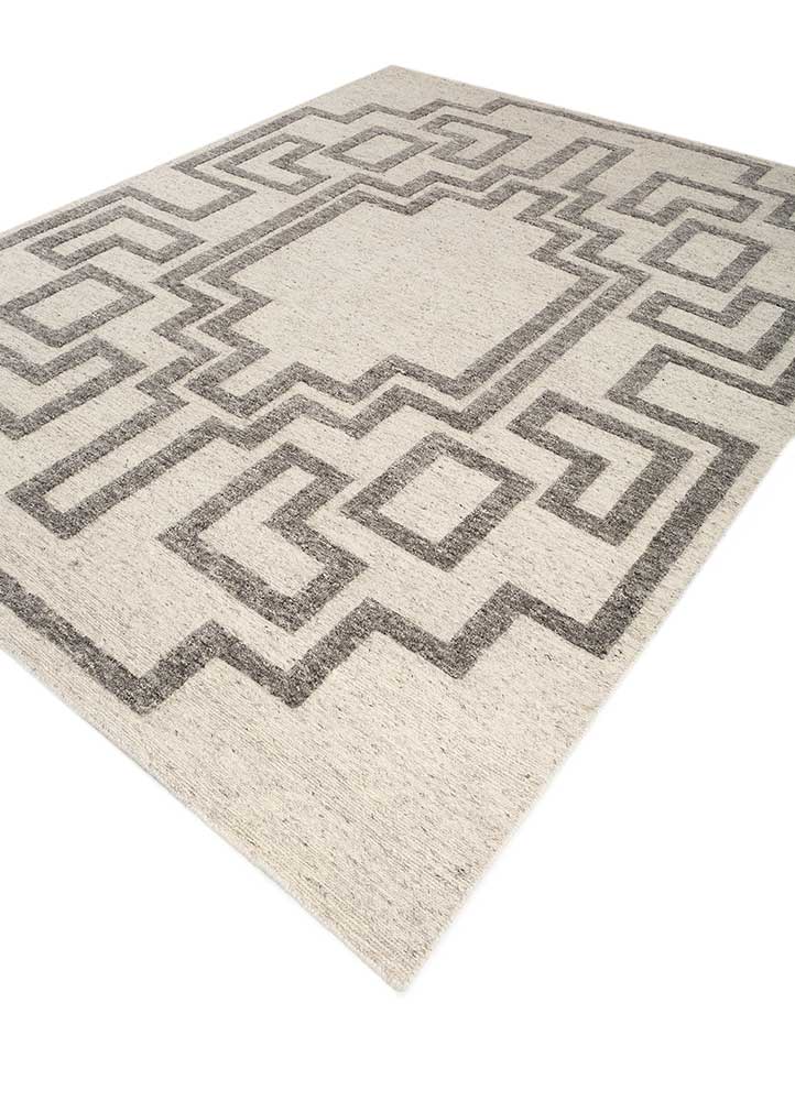 thyme ivory wool hand knotted Rug - FloorShot