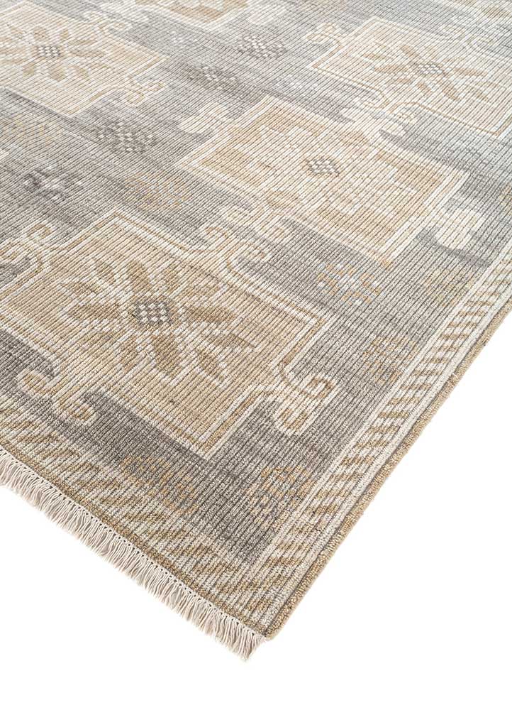 nuray blue wool hand knotted Rug - FloorShot
