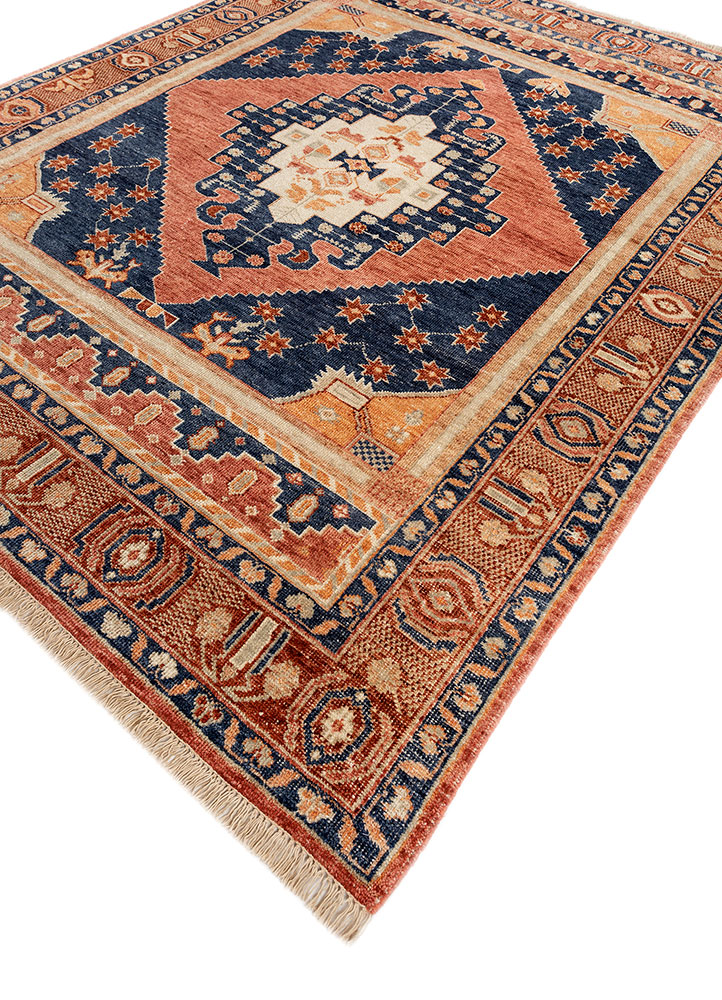 erbe blue wool hand knotted Rug - FloorShot