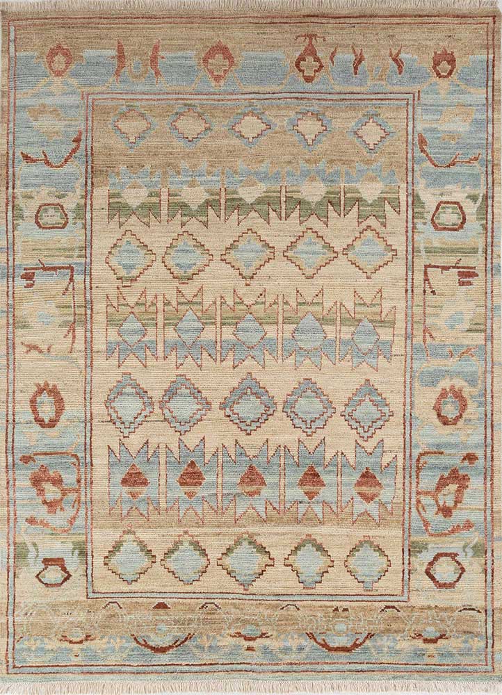 erbe gold wool hand knotted Rug - FloorShot