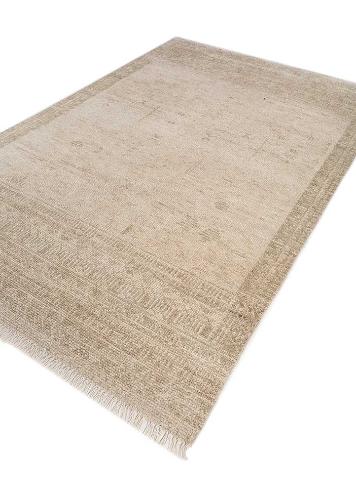 erbe ivory wool hand knotted Rug - FloorShot