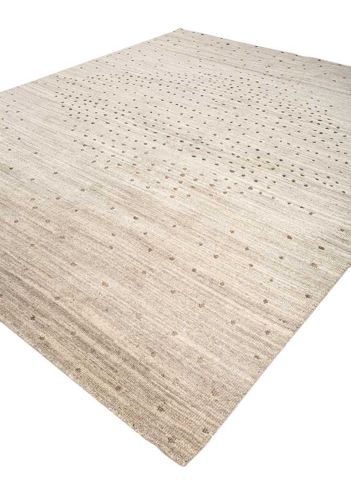 thyme beige and brown wool hand knotted Rug - FloorShot