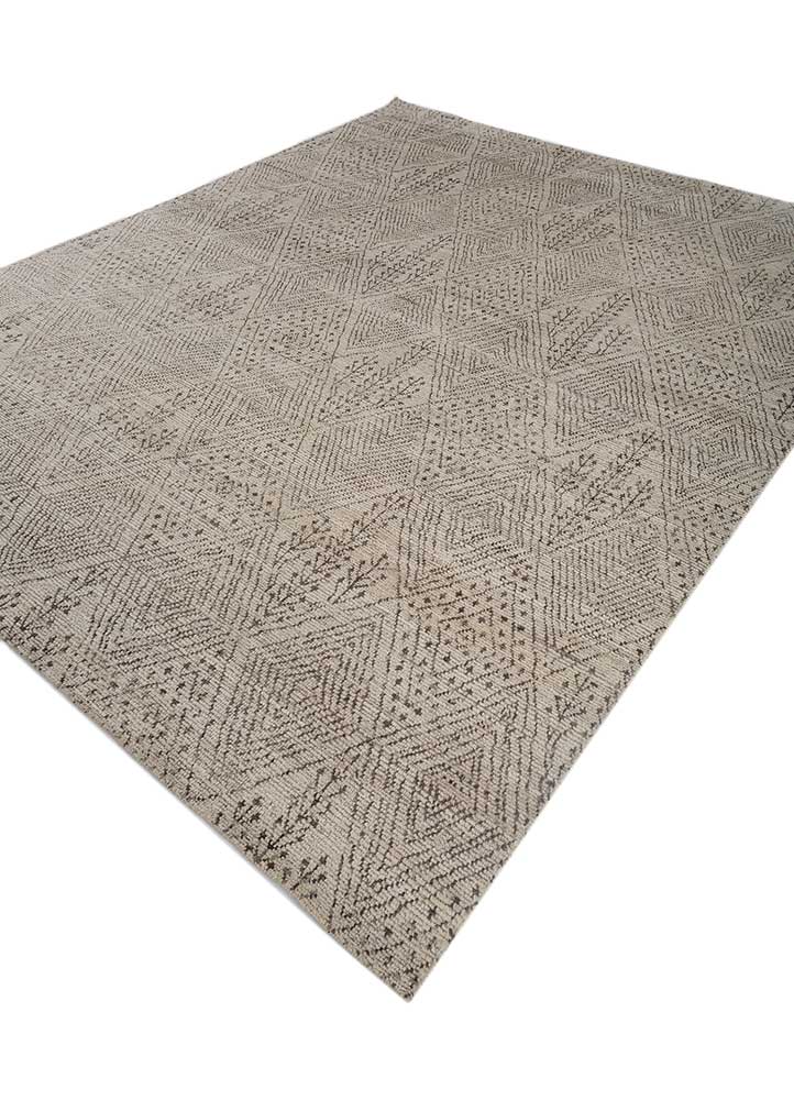thyme ivory wool hand knotted Rug - FloorShot