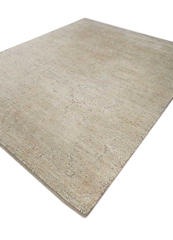 entropy beige and brown wool hand knotted Rug - FloorShot