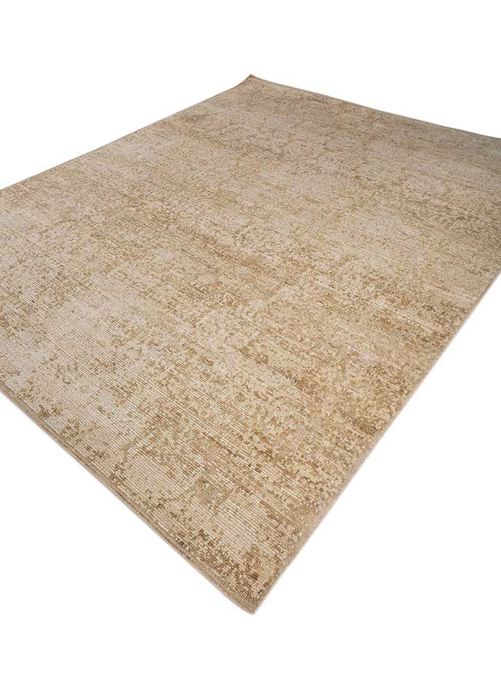 entropy beige and brown wool hand knotted Rug - FloorShot