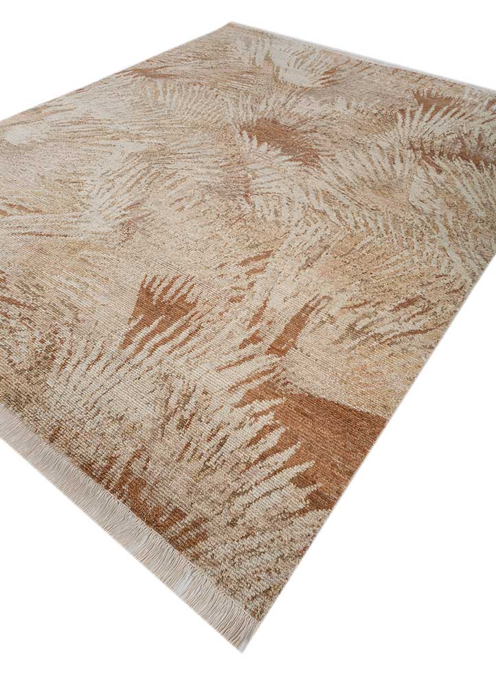 entropy gold wool hand knotted Rug - FloorShot