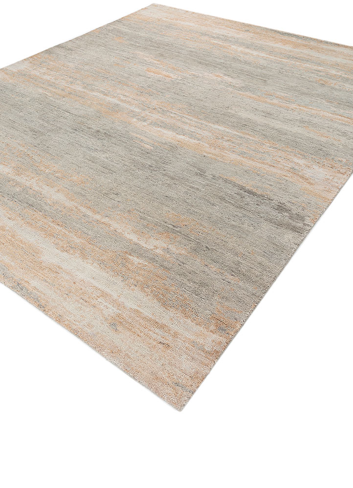 entropy blue wool hand knotted Rug - FloorShot
