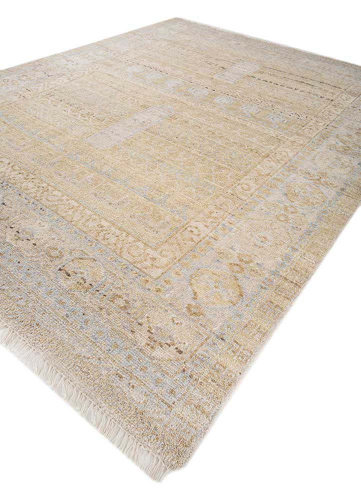 viscaya gold afghan wool hand knotted Rug - FloorShot