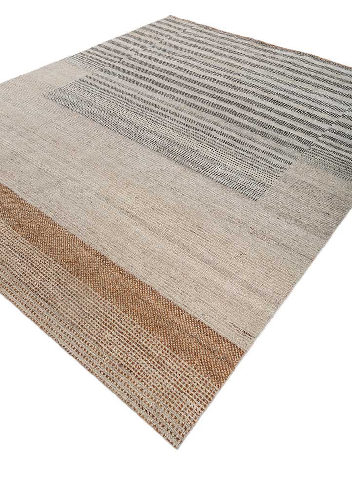 aprezo ivory afghan wool hand knotted Rug - FloorShot