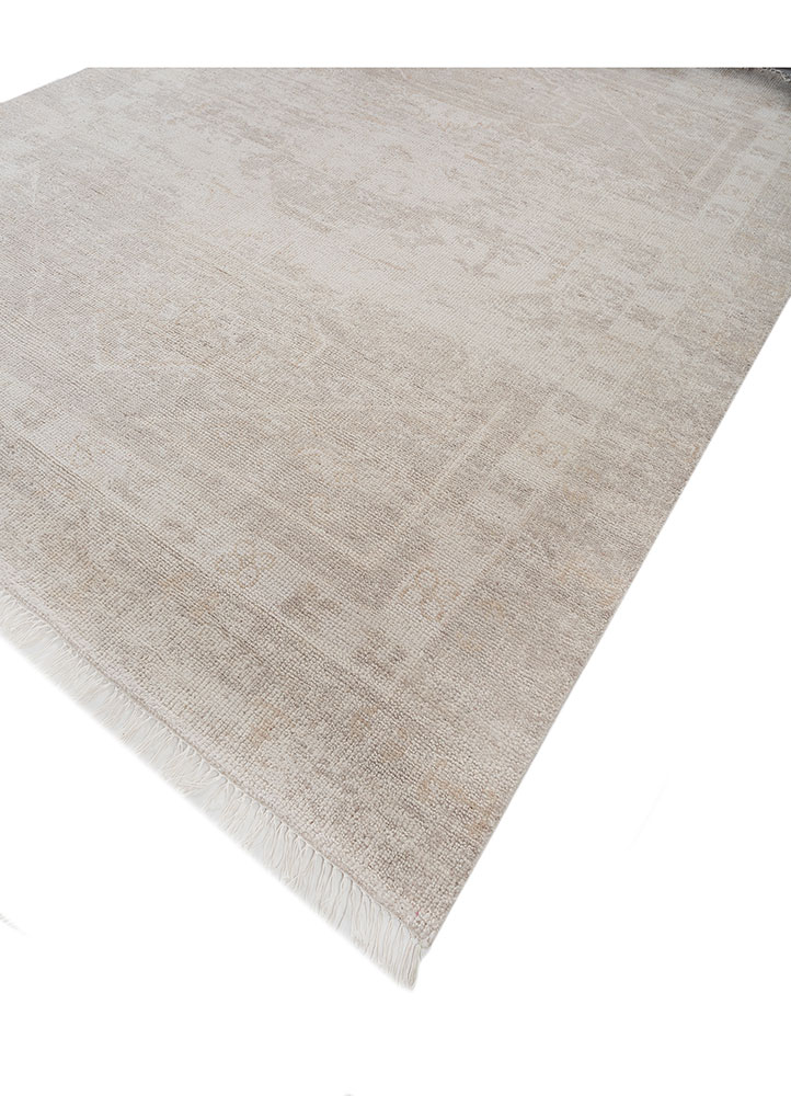 thyme ivory wool hand knotted Rug - FloorShot