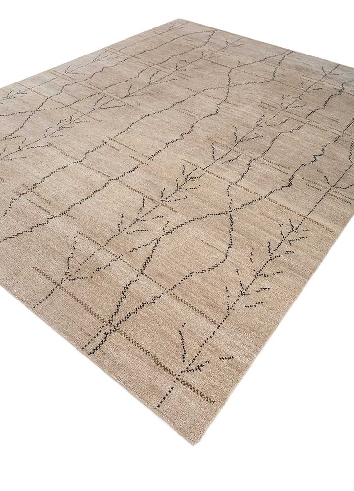 zuri ivory wool hand knotted Rug - FloorShot