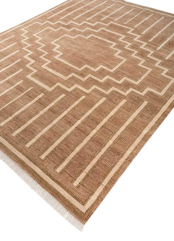 thyme red and orange wool hand knotted Rug - FloorShot