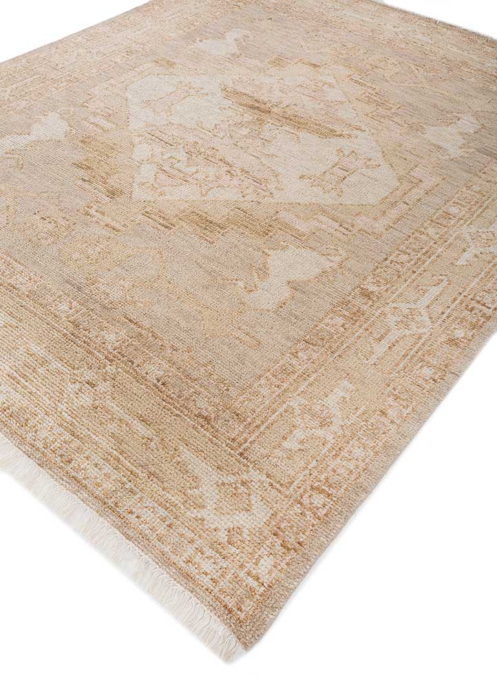 thyme ivory wool hand knotted Rug - FloorShot