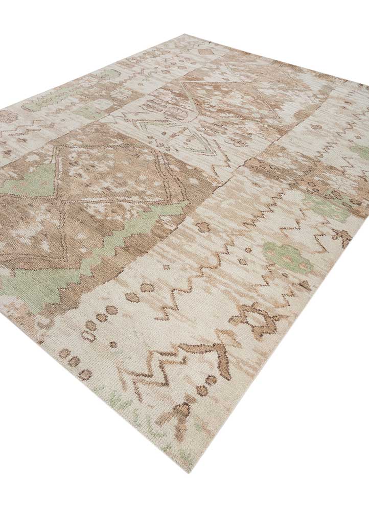 erbe ivory wool hand knotted Rug - FloorShot